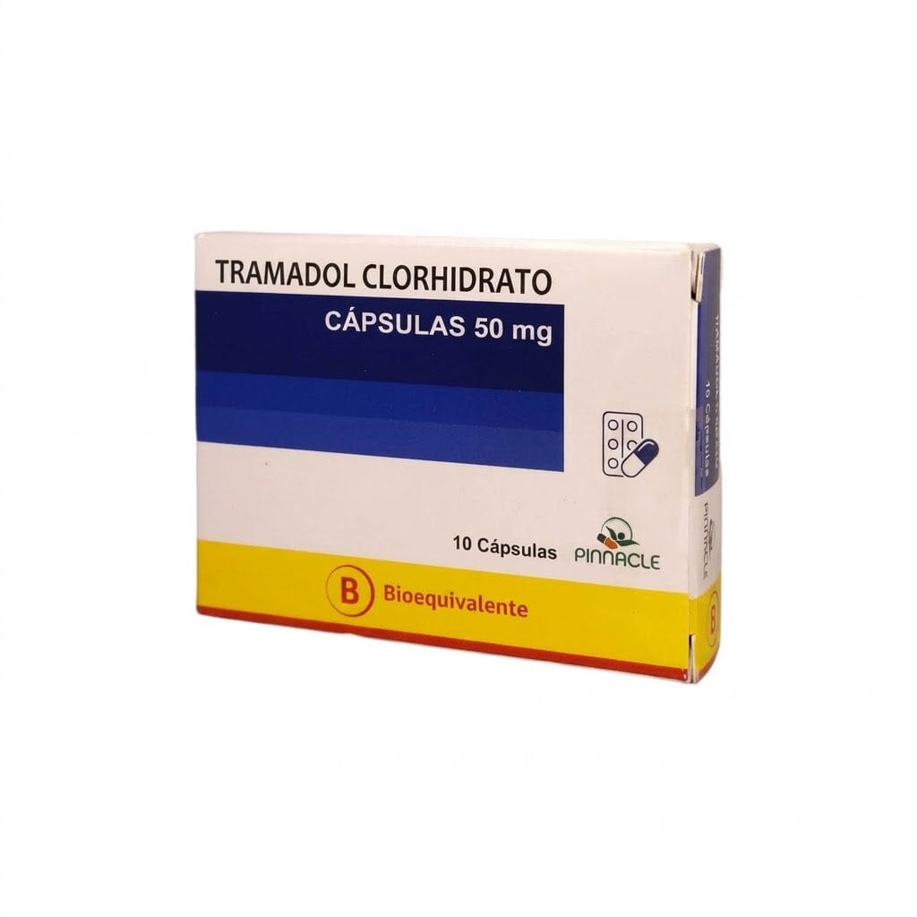 Tramadol Clorhidrato 50 mg X 10 Cápsulas PINNACLE